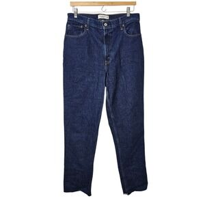 Abercrombie &‎ Fitch 90s Straight Ultra High Rise Jeans 31/12L Dark Wash Denim ~